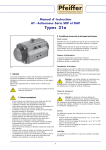 Pfeiffer DAP 31a Manuel utilisateur