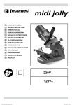 Tecomec midi jolly 120V Manuel du propri&eacute;taire