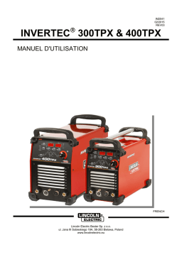 Lincoln Electric INVERTEC 400TPX Manuel utilisateur