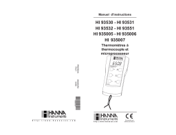 HI 93530 Thermomètres, Manuel d'utilisation + IA