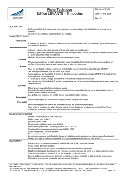 Primur LEVANTE 5 modules Manuel utilisateur