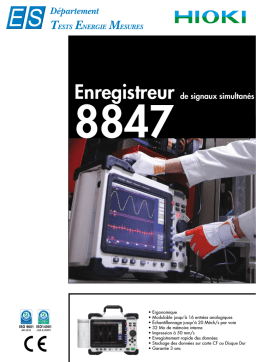 Hioki 8847 Enregistreur de Signaux | AI Chat & PDF Access