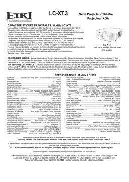 EIKI LC-XT3 Projecteur XGA : Chat IA et PDF
