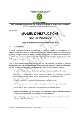 Manuel d'instructions Enquête de gouvernance | AI Chat & PDF Access