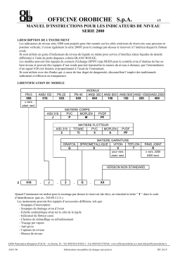 Manuel Indicateurs Niveau Série 2000 | AI Chat