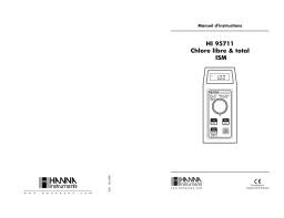 Hanna Instruments HI 95711 Manuel utilisateur