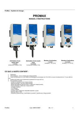 Promax S1 Manuel utilisateur