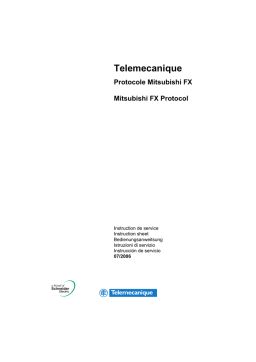 Mitsubishi FX XBT-L1 : Chat IA et Téléchargement PDF