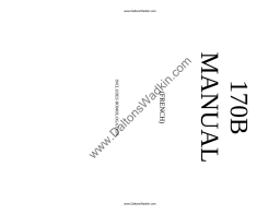 Manuel Daltons Wadkin 170B | Chat IA & PDF
