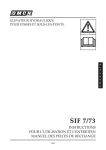 SIF 7/73 Manuel d'instructions + AI Chat &amp; PDF
