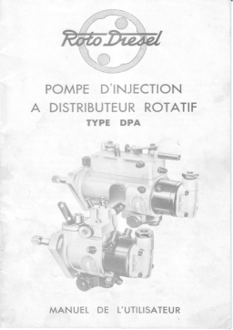 Roto Diesel DPA Manuel utilisateur