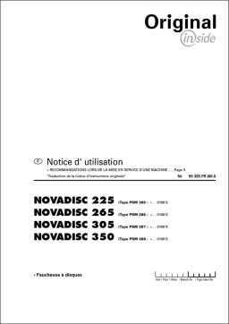 NOVADISC 225/265/305/350 Manuel | AI Chat & PDF