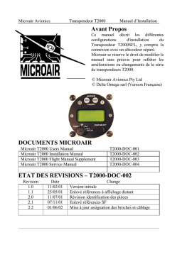 Microair T2000 SFL Manuel d'Installation | AI Chat