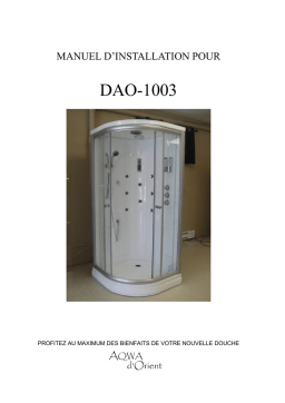 Manuel d'installation AQWA d'Orient DAO-1003 | AI Chat & PDF