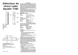 Cooper Security Spyder 738r Manuel utilisateur