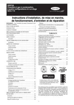 Carrier 110 59SC5A Manuel utilisateur