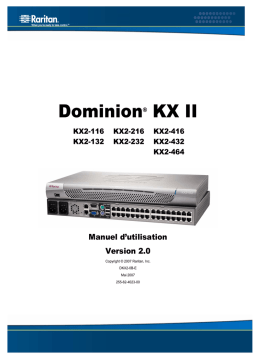 Raritan Dominion KX II: Manuel d'utilisation + Chat IA