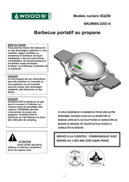 Woods SQ200 Barbecue Portatif: Chat IA et PDF