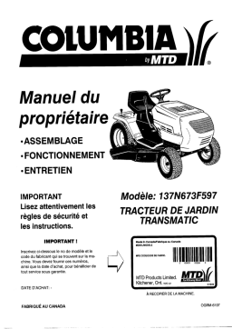 MTD 137N673F597 Manuel du propriétaire