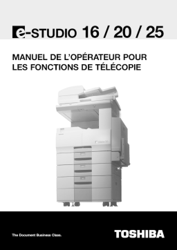 Toshiba e-STUDIO 16/20/25 : Manuel d'Utilisateur + AI