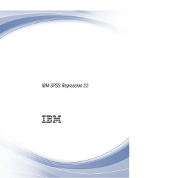 IBM SPSS 23 Régression : Manuel d'utilisation + IA Chat