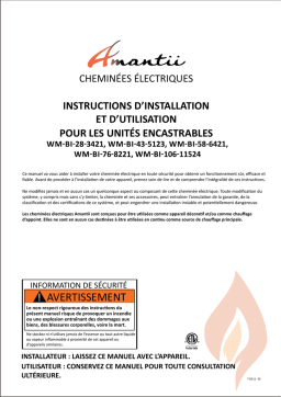 Cheminée électrique Amantii + Chat IA et PDF