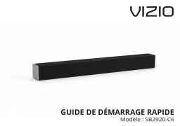 VIZIO SB2920-C6 Guide de démarrage rapide + Chat IA