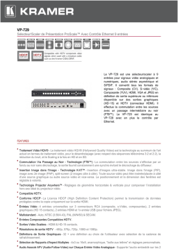 Kramer ProScale VP-729 Fiche Technique | AI Chat & PDF