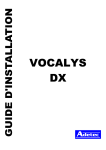 Adetec Vocalys DX Guide d'installation