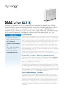 Synology DiskStation DS115j: Q&R assistée par l'IA et PDF