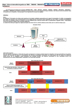 SEFRAM 786XHDT2 7866HDT2 Manuel utilisateur