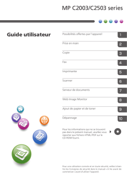 MP C2003/C2503 Guide Utilisateur + AI Chat & PDF