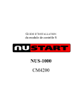 NuStart NUS-1000, CM4200: Guide d'installation + IA