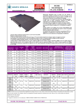 Fiche technique PLP Plate-forme de pesage | AI Chat & PDF Download