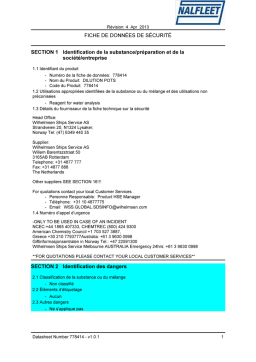 Wilhelmsen Ships Service DILUTION POTS Manuel utilisateur