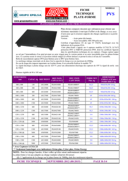 Fiche technique PVS Plateformes de pesage | AI Chat & PDF