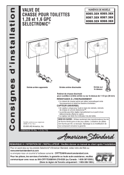 American Standard Selectronic : Guide d'installation + IA