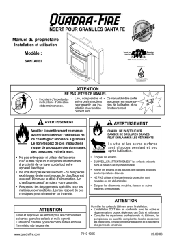 Quadra-Fire SANTA FE SANTAFEI Manuel du propriétaire