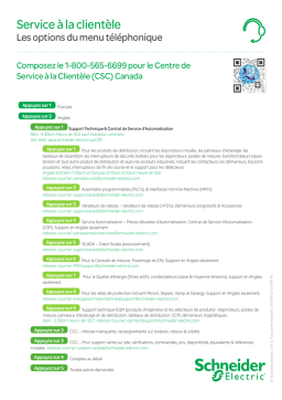  Schneider Electric: Menu téléphonique + PDF et IA