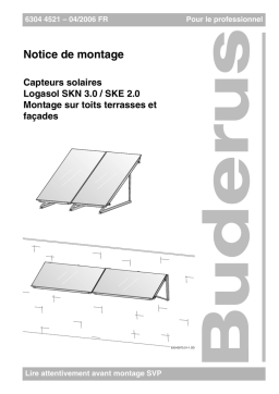 Buderus Logasol SKE 2.0 Manuel utilisateur