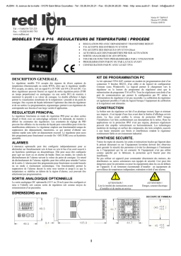 red lion T16 Manuel utilisateur