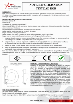 TPL VISION TINYZ AD RGB Manuel utilisateur