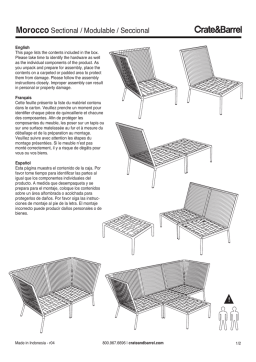 Morocco Sectionnel Crate & Barrel | Chat IA & PDF