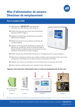 Bloc d'alimentation ADT: Instructions de remplacement + IA