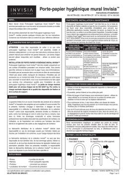 Invisia INV-WTRH-BS, INV-WTRH-CP : Instructions + IA