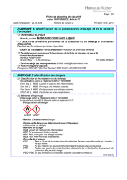 Heraeus Kulzer Meliodent Heat Cure Liquid Manuel utilisateur