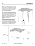 Crate &amp; Barrel Rocha Mesa Para Comedor Alta Manuel utilisateur