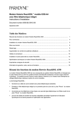 Paradyne ReachDSL 6350-A4: Chat IA et PDF