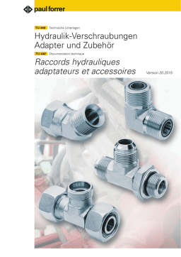 paul forrer Raccords hydrauliques & Adaptateurs: AI Chat & PDF Access