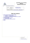 OpenOffice.org Mod&egrave;le Mode d'emploi